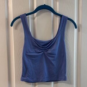 SHEIN Blue Ruched Crop Top